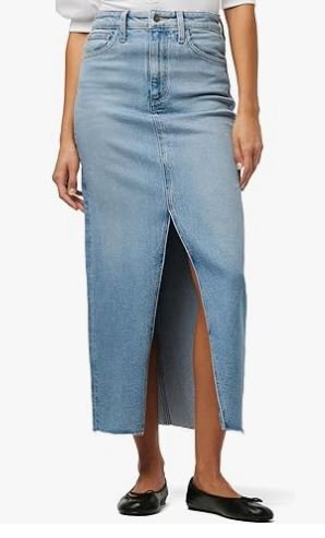 Joe's Jeans Women's The Eva High Rise Maxi Denim Skirt with Front Slit