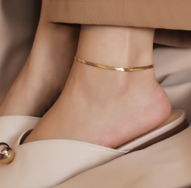 Dainty Chain Anklet + Mesh Flats