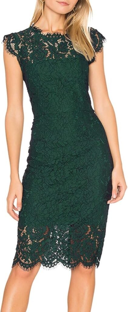 MEROKEETY Womens Sleeveless Lace Dress