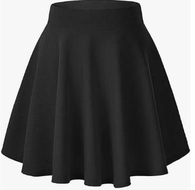 Urban CoCo Women's Basic Versatile Stretchy Flared Casual Mini Skater Skirts