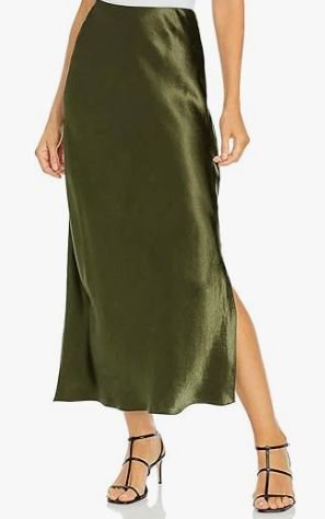 Sheface Women's Satin Silk Side Split Maxi Skirt