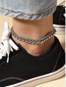 Silver Anklets+ Retro Sneakers