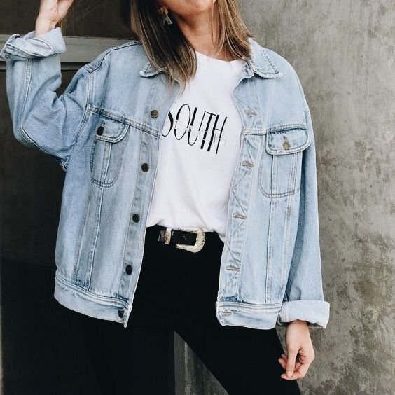 white t-shirt and black jeans