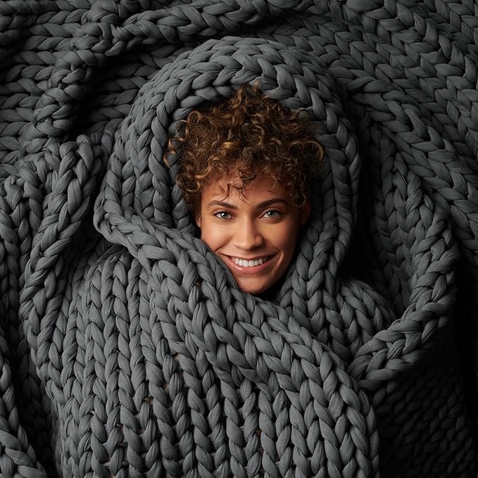 Bearaby Cotton Hand-Knit Weighted Blanket one of best gift
