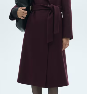 Belted Manteco wool coat