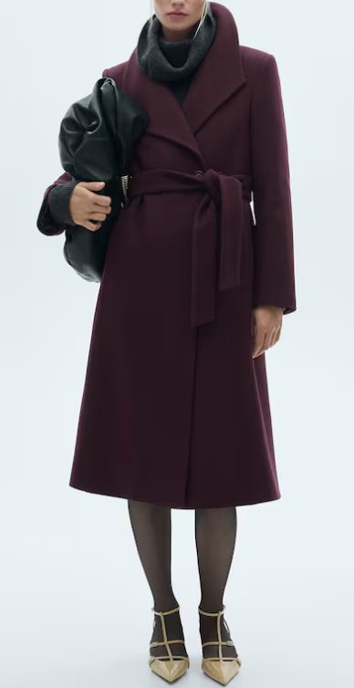 Belted Manteco wool coat