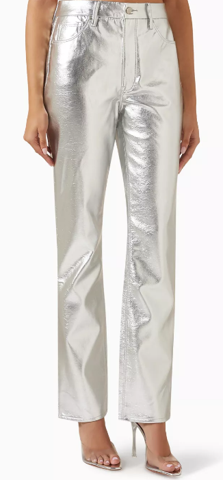 Good Icon Pants in Metallic Faux Leather