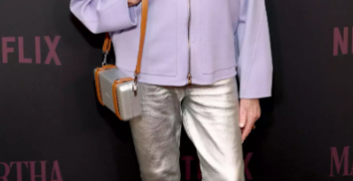 Martha Stewart’s Silver Metallic Pants as the Ultimate Holiday Inspo