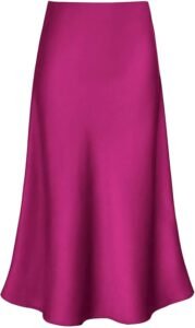Women's Satin High Waist Hidden Elasticized Waistband